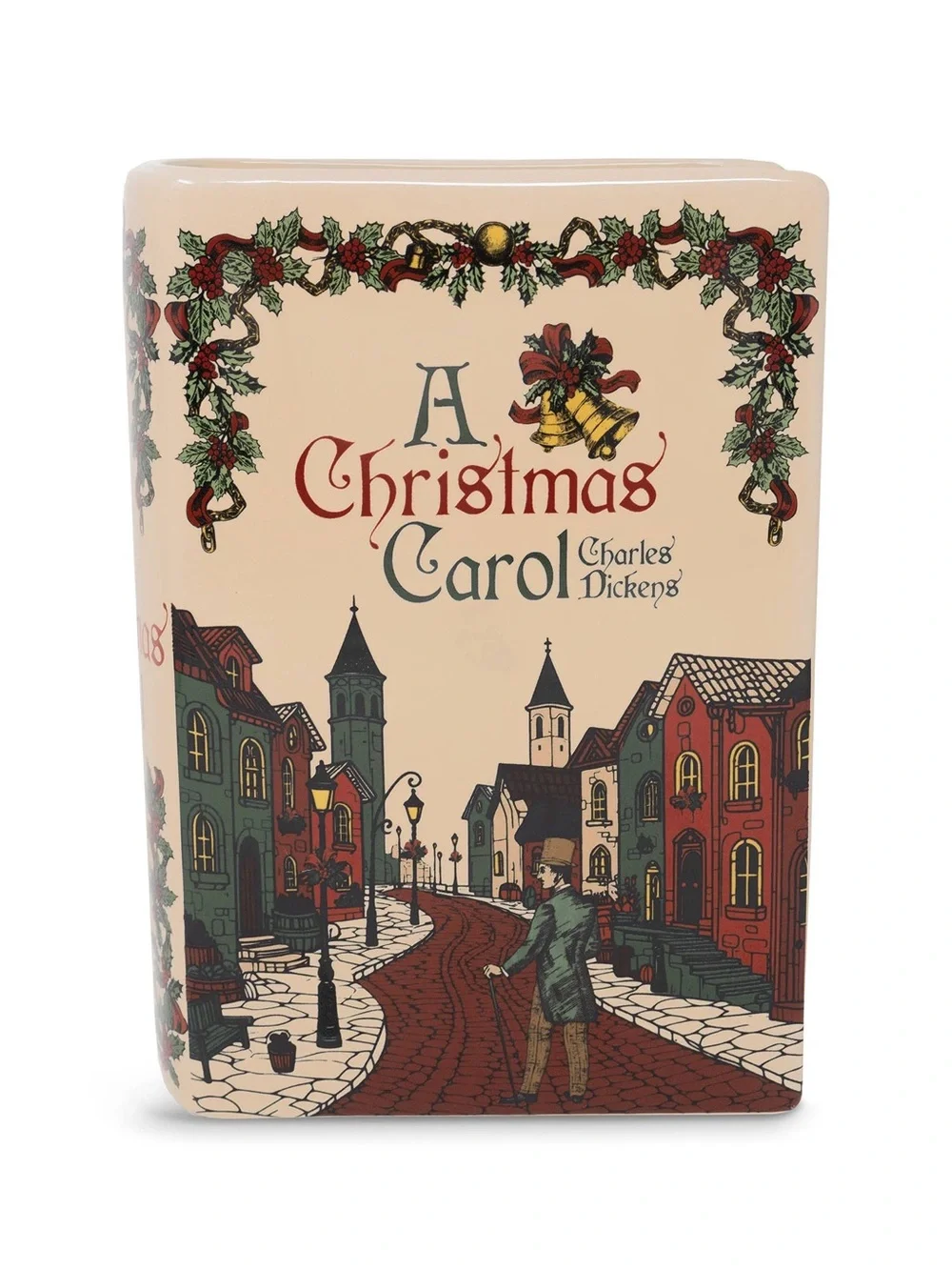 Steel Mill A Christmas Carol Book Vase Charles Dickens Ceramic NIB Decor